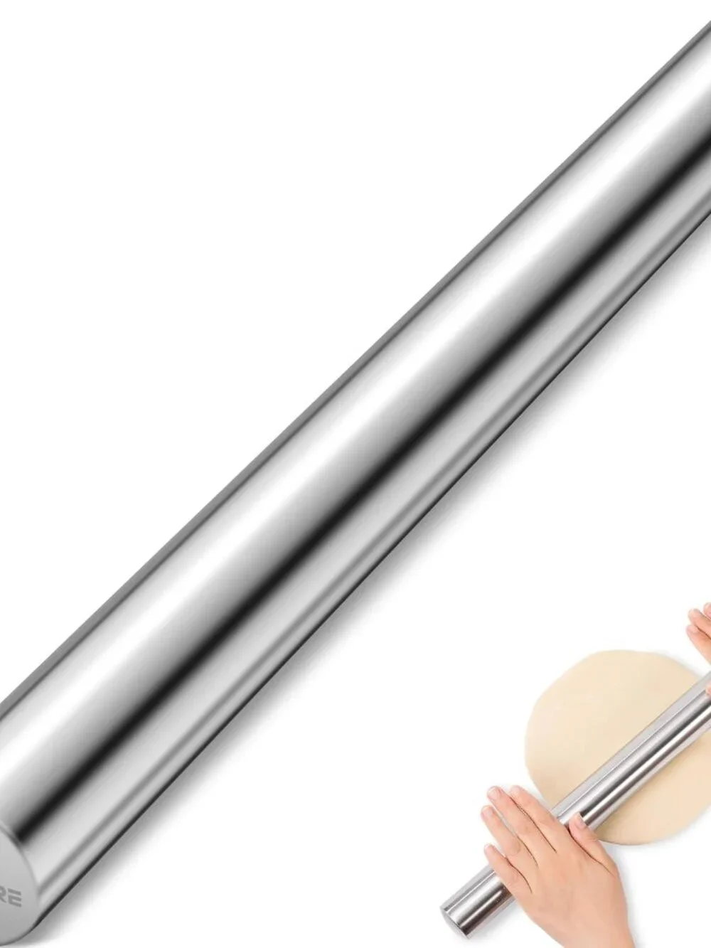 304 Stainless Steel Dishwasher Safe Rolling Pin